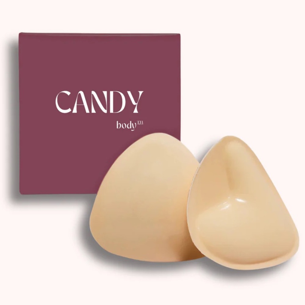 NEW Candy Body Bra Inserts C Sticky Add 2 Cup Sizes Push Up Padded Nipple Cover